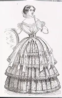 Woman Wearing a Ball Dress