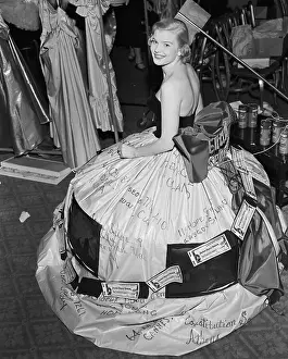 Mardi Gras Prints: Woman Wearing Ball Gown Sponsored by American Express