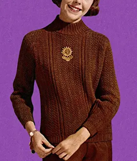 Pop A Prints: Woman Wearing Brown Outfit