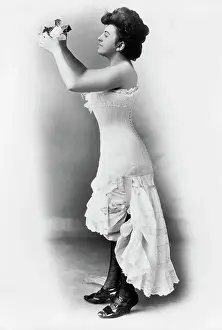 Strapless Prints: Woman Wearing a Corset