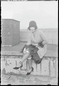 Cloche Prints: Woman Wearing Garter Bank