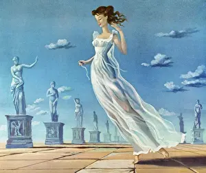 Woman Wearing Goddess Nightgown
