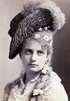Stylish Prints: Woman Wearing Large Yet Fashionable Hat