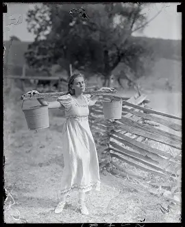 Richmond Prints: Woman Wearing Milk Maid Costume