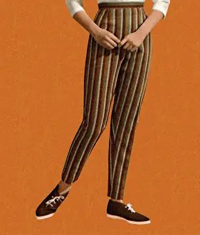 Pop A Prints: Woman Wearing Striped Pants