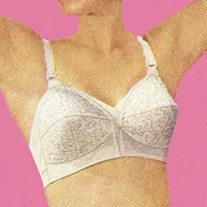 Woman Wearing White Bra