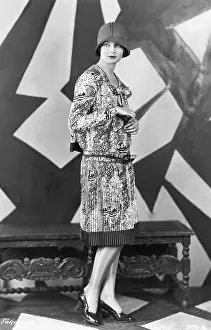 Wall Painting Prints: Woman Wears Dress and Hat From the 1920s