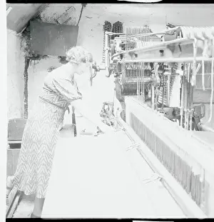 Woman Weaving Tweed