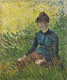 Prints of Woman in a wheat field (Femme dans un champ de blé), 1887. Private Collection. Artist : Gogh, Vincent, van (1853-1890). (Photo by Fine Art Images/Heritage Images/Getty Images) Echoes of Genius: Timeless Reproductions of a Master’s Vision: Woman in a wheat field (Femme dans un champ de blé), 1887