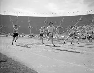 Woman Winning Finals Race
