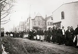 Mill Prints: Woman Workers On Strike March/Street