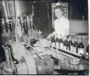 Patience Prints: Woman Working at Bottling Factory