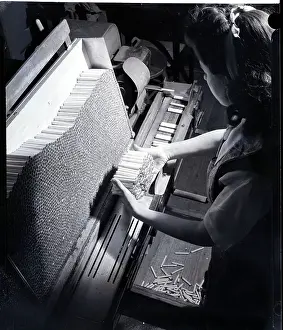 Tobacco Prints: Woman Working Cigarette Machine