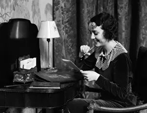 Desk Prints: Woman writing letter