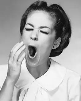 Human Hair Prints: Woman yawning