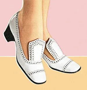 Images Dated 26th April 2004: Womans white shoes