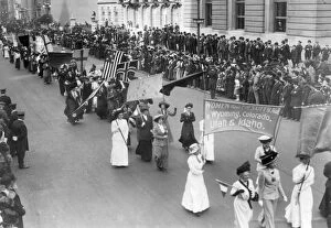 Women's Suffragettes Gallery: Women of All Nations Parade in New York, 3rd May 1916