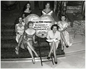 Hairdressing Prints: Women Asking Men to Vote on Hair Color