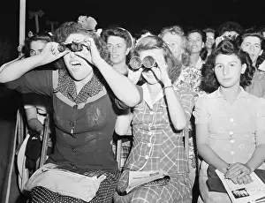 Binoculars Prints: Women in Audience at Frank Sinatra Concert