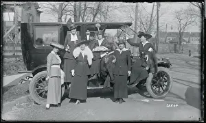 Paterson Prints: Women at Automobile