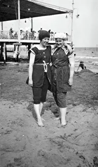 Women In Bathing Suits On Beach, 1912