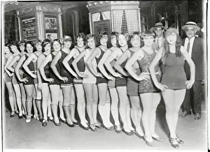 Women in Bathing Suits Posing at Fashion Show