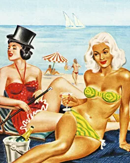 Leisure Time Collection: Two Women at the Beach