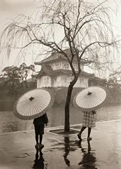 Tokyo Prints: Women Carrying Japanese Umbrellas