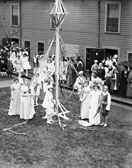 May Day Prints: Women Dance Around Maypole at Wellesley
