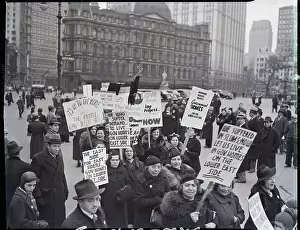 City Hall Prints: Women Demonstrate For Low Rent Housing