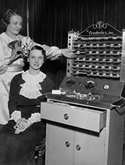 Women Demonstrating a New Permanent Wave Method
