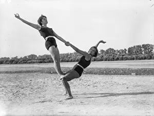 Cities Prints: Two women doing gymnastics