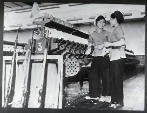 Hanoi Prints: Women Factory Workers With Rifles In Nam