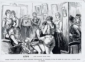 Nine Women Frolicking for Camera