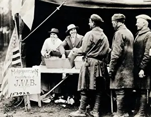 Women Giving Sweets to Soldiers
