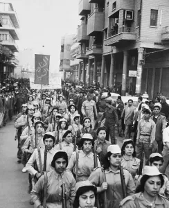 Baghdad Prints: Women Home Guards March With Rifles