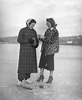 Carcass Prints: Women ice fishing