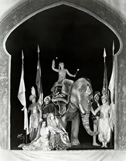 Dressed Prints: Women In Indian Costume;Elephant;Ziegfel