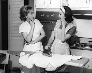 Two women with iron