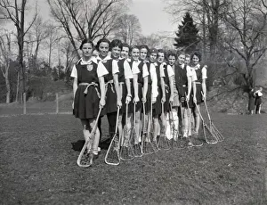 Women Lacrosse Team Posing