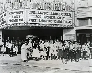 San Bernardino Prints: Women Leaving Free Theater Documentary Showing on Cancer