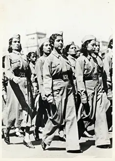 Women Marching in Mexican Workers Militia Parade