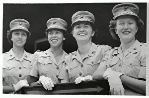 Four Women Marines Reporting for Duty