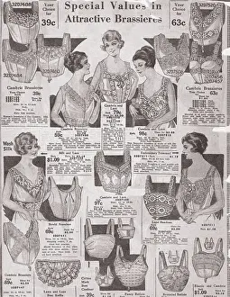 Comfortable Prints: Women Modeling Brassieres