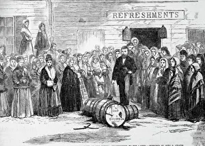 Women Outside Saloon;Man W/ Axe In Hand