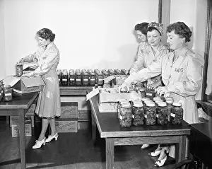 Emergency Prints: Women Packing Canned Food For Storage