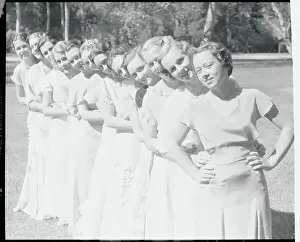 Pasadena Prints: Women Participating in Talent Show