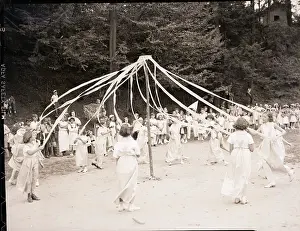 May Day Prints: Women Performing the May Pole Dance