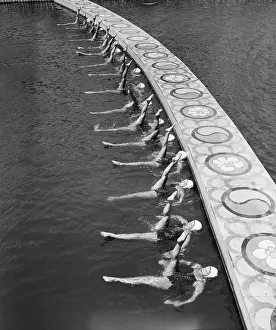 Women Performing a Water Ballet Routine