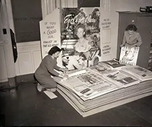 Sorting Prints: Women With Posters at Recruiting Office